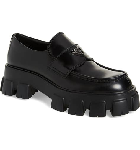 prada lugged loafers